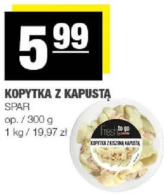 Kopytka z kapustą promocja w SPAR