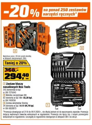 Zestaw wkrętaków Stanley promocja w OBI