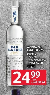 Wódka Pan Tadeusz 40% promocja w Selgros