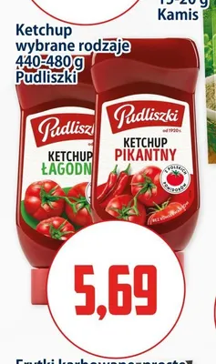 Ketchup pikantny Pudliszki promocja w Kupiec