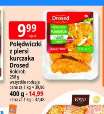 Polędwiczki z piersi kurczaka Drosed Roldrob promocja w Leclerc