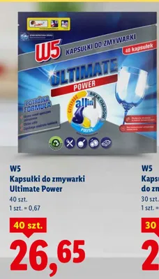 Kapsułki do zmywarki Ultimate Power promocja w Lidl