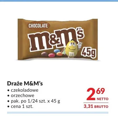 Draże orzechowe M&M's promocja w Makro