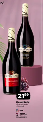 Wino czerwone Mogen David Concord promocja w Netto