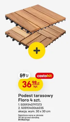 Podest tarasowy Floro akacja 4 szt. promocja w Castorama