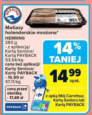 Matiasy holenderskie mrożone promocja w Carrefour