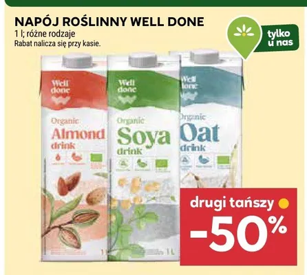 Napój roślinny Well Done różne rodzaje promocja w Stokrotka