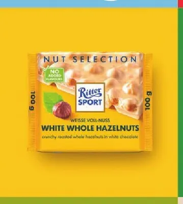 Czekolada Ritter Sport White Whole Hazelnuts promocja w Selgros