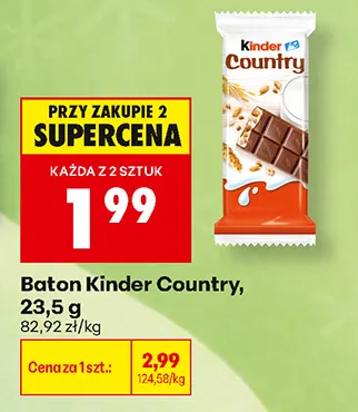 Baton Kinder Country promocja w Biedronka