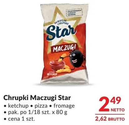 Chrupki Maczugi Star ketchup pizza fromage promocja w Makro