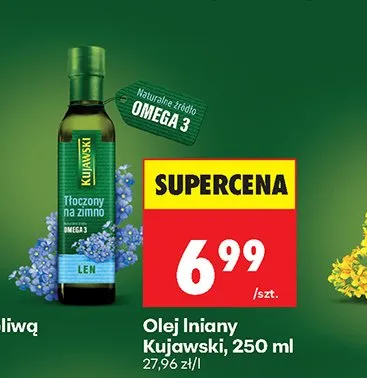 Olej lniany Kujawski promocja w Biedronka