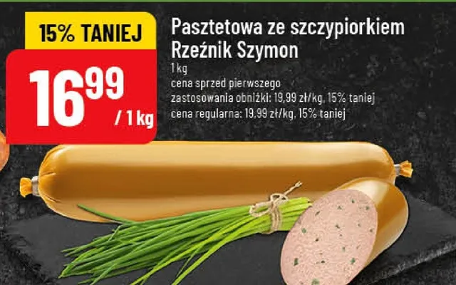 Pasztetowa ze szczypiorkiem Rzeźnik Szymon promocja w POLOmarket