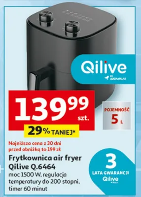 Frytkownica air fryer Q.6464 promocja w Auchan