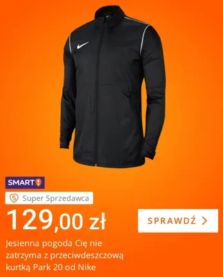 Kurtka przeciwdeszczowa Park 20 Nike promocja w Allegro