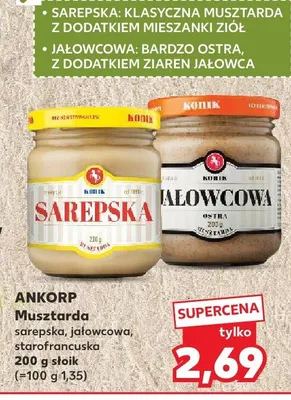 Musztarda sarepska, jałowcowa, starofrancuska promocja w Kaufland