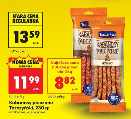Kabanosy pieczone drobiowe promocja w Biedronka