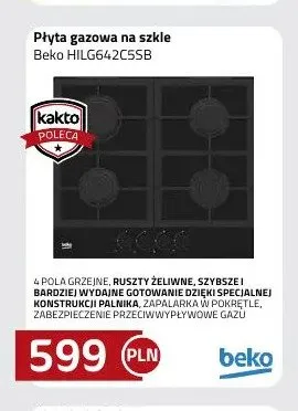 Płyta gazowa na szkle Beko HILG642C5SB promocja w kakto.pl