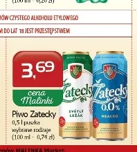 Piwo bezalkoholowe Žatecký promocja w MALINKA