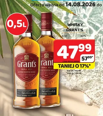Whisky Grant's Triple Wood promocja w Delfin
