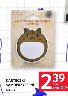 Karteczki samoprzylepne Miau Mau Team promocja w Selgros
