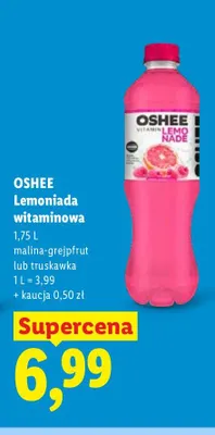Lemoniada witaminowa malina-grejpfrut Oshee promocja w Lidl