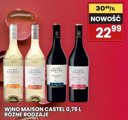 Wino Maison Castel 0,75L czerwone ciemne promocja w Wafelek