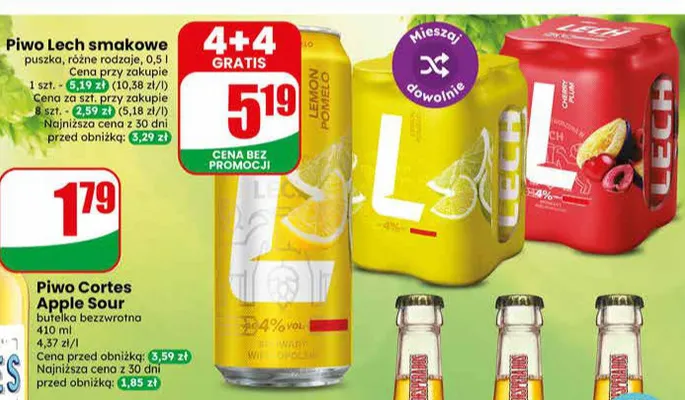 Piwo Lech smakowe puszka promocja w Dino