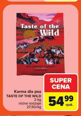 Karma dla psa Taste of the Wild Southwest Canyon promocja w Carrefour Market