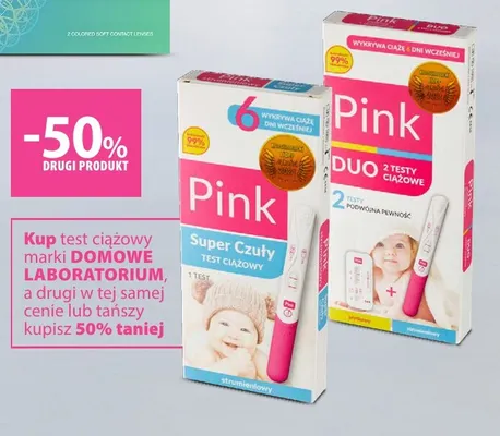 Test ciążowy strumieniowy Super Czuły Pink Domowe Laboratorium promocja w Hebe