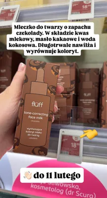 Mleczko do twarzy wyrównujące koloryt o zapachu czekolady promocja w Rossmann