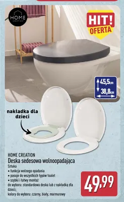 Deska sedesowa wolnoopadająca standardowa Home Creation promocja w Aldi