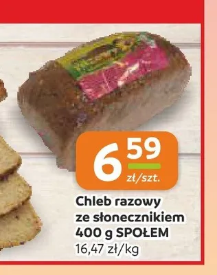 Chleb razowy ze słonecznikiem Społem promocja w Społem Częstochowa