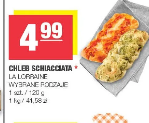 Chleb Schiacciata La Lorraine promocja w SPAR
