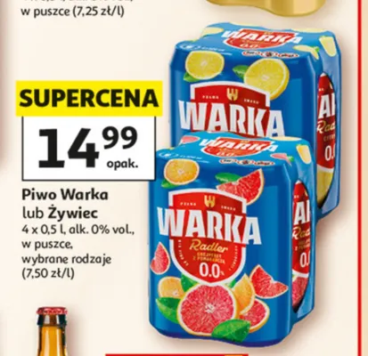 Piwo bezalkoholowe Żywiec 4-pak promocja w Auchan