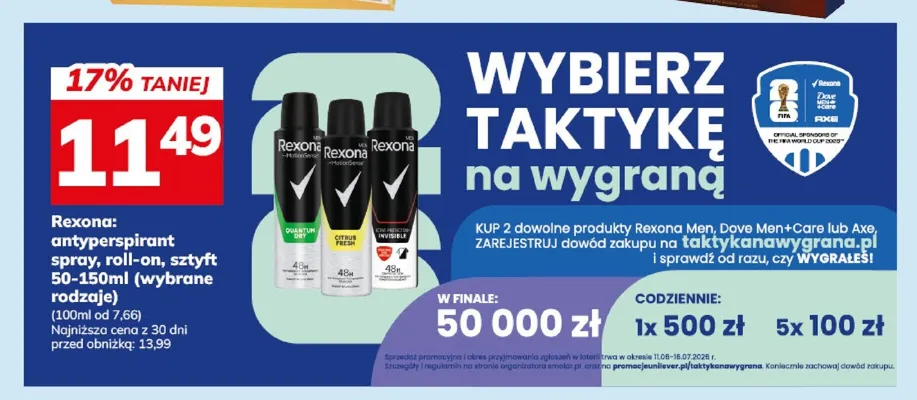 Antyperspirant sztyft Rexona promocja w Hitpol