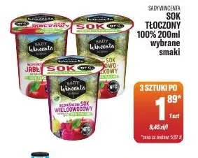 Sok tłoczony Sady Wincenta 100% promocja w Tomi Markt