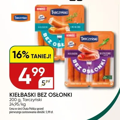 Kiełbaski bez osłonki promocja w Chata Polska