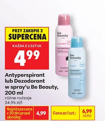 Antyperspirant lub dezodorant w spray'u różne rodzaje promocja w Biedronka