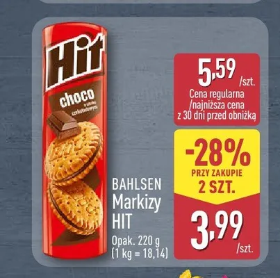 Markizy HIT choco Bahlsen promocja w Aldi