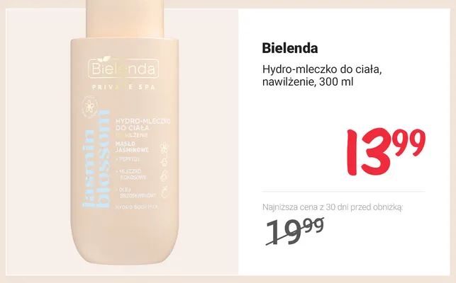 Hydro-mleczko do ciała nawilżenie Bielenda promocja w Rossmann