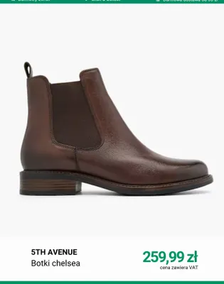 Botki chelsea 5th Avenue promocja w Deichmann
