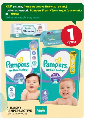 Pieluchy Pampers Active Baby promocja w Stokrotka