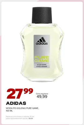 Woda po goleniu Adidas Pure Game promocja w Drogerie Natura