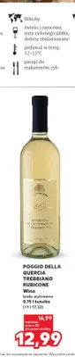 Wino białe wytrawne Poggio della Quercia Trebbiano Rubicone promocja w Kaufland