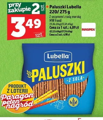 Paluszki Lubella z sezamem promocja w TOPAZ