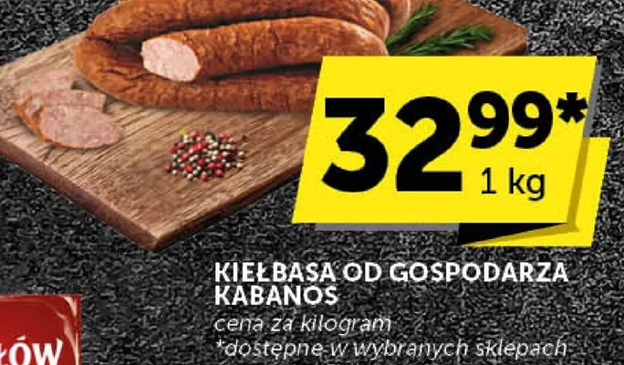 Kiełbasa od gospodarza Kabanos promocja w Groszek