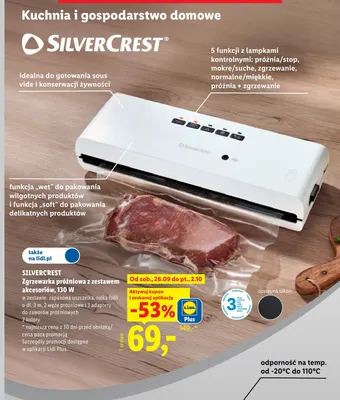 Zgrzewarka próżniowa z zestawem akcesoriów Silvercrest 130W promocja w Lidl