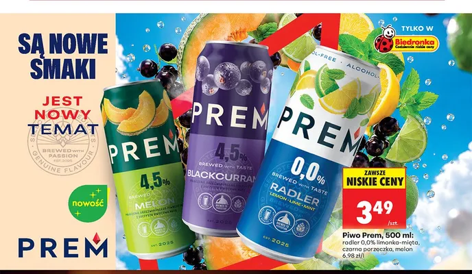 Piwo Prem Czarna Porzeczka promocja w Biedronka