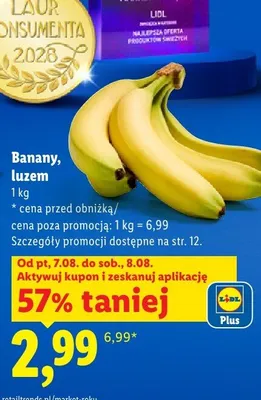 Banany luzem promocja w Lidl