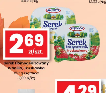 Serek homogenizowany truskawka Piątnica promocja w emma MARKET